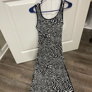 Zebra Print Sleeveless Dress